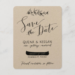 Berry und Canoe Save the Date - Quena und Keegan