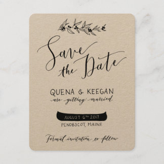 Berry und Canoe Save the Date - Quena und Keegan