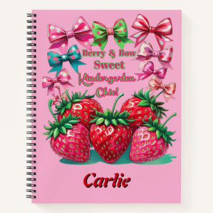 Berry und Schleife Süße Kindergarten Chic Notizbuch