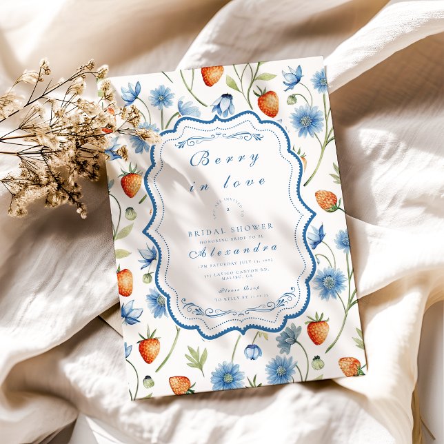 Berry Vine Romance Brautparty Einladung (Von Creator hochgeladen)