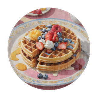 Berry Waffle Breakfast Plate Schneidebrett