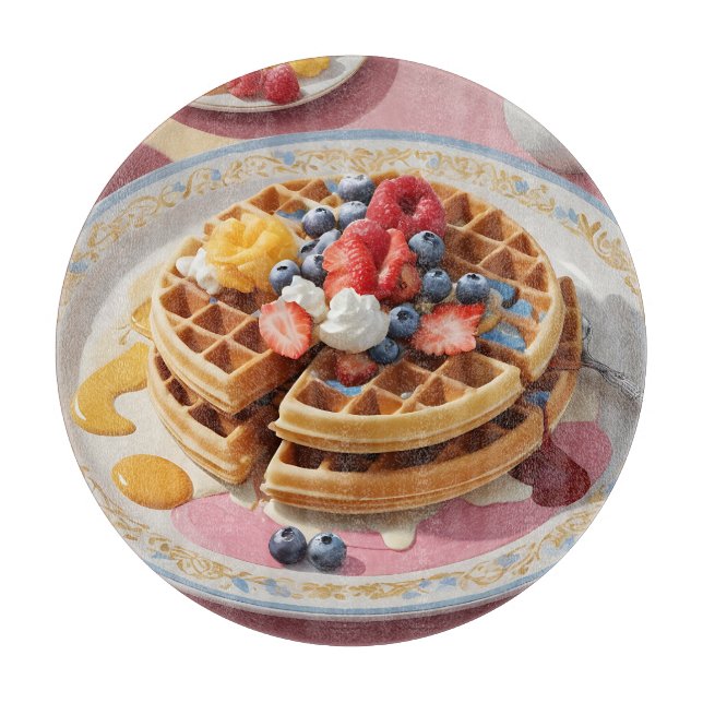 Berry Waffle Breakfast Plate Schneidebrett (Vorderseite)