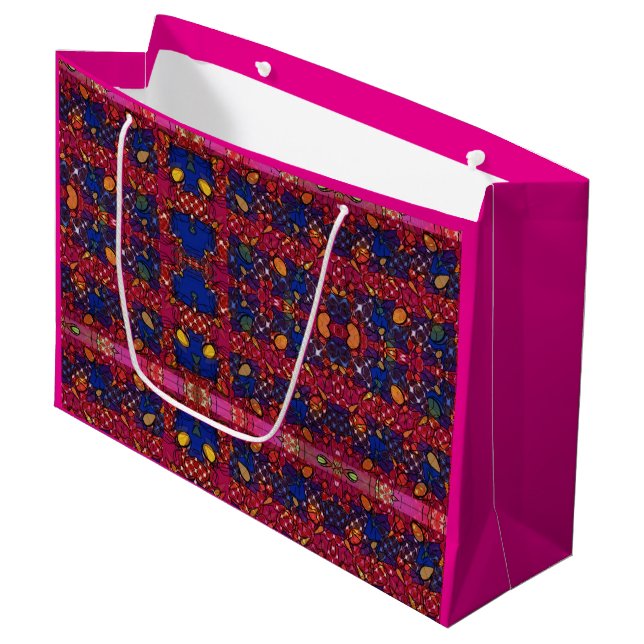 Berry Wall Große Geschenktüte (Vorderseite Schrägansicht)