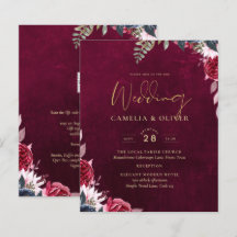 Berry Wine Floral Wedding