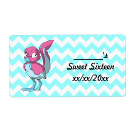 Berry Yogurt/Ice Blue Reptilian Bird Water Flasche