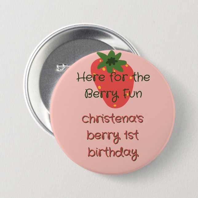 Berry zum ersten Geburtstag zu Besuch Button (Vorne & Hinten)