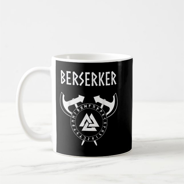 Berserker Viking Warrior Norse Runes Kaffeetasse (Links)