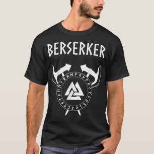 Berserker Viking Warrior Norse Runes T-Shirt