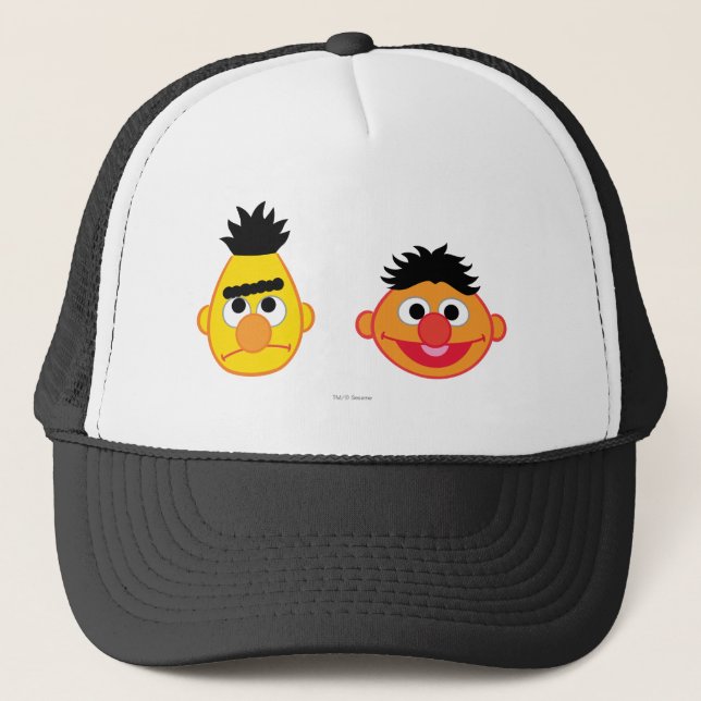 Bert & Ernie Emojis Truckerkappe (Vorderseite)