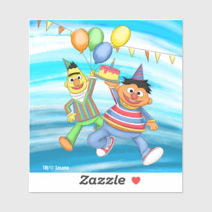 Bert und Ernie Birthday Balloons Aufkleber