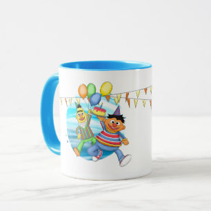 Bert und Ernie Birthday Balloons Tasse