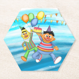 Bert und Ernie Birthday Balloons Untersetzer