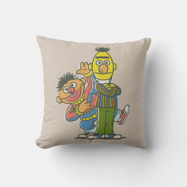 Bert und Ernie Classic Style Kissen (Vorderseite)