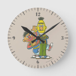 Bert und Ernie Classic Style Runde Wanduhr
