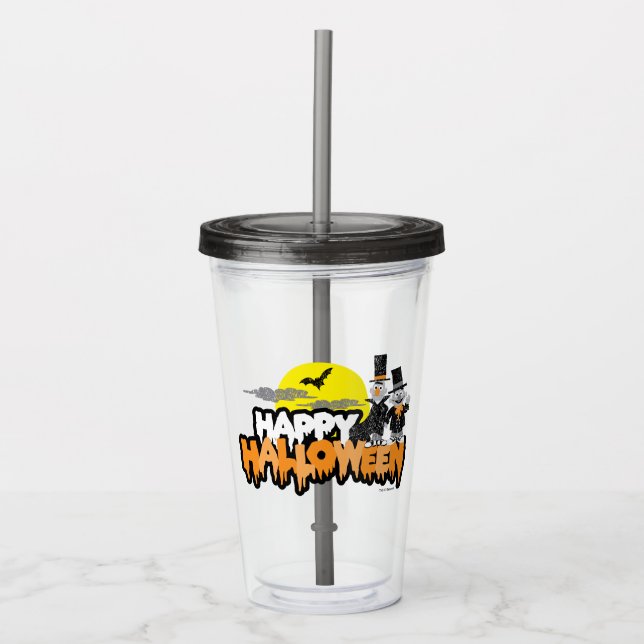 Bert und Ernie | Frohe Halloween Acryltrinkbecher (Vorderseite)