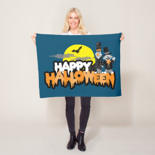 Bert und Ernie Frohe Halloween Fleecedecke