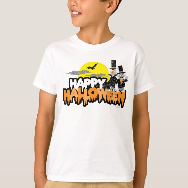Bert und Ernie | Frohe Halloween T-Shirt (Vorderseite)