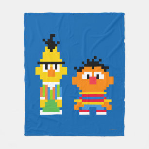 Bert und Ernie Pixel Art Fleecedecke