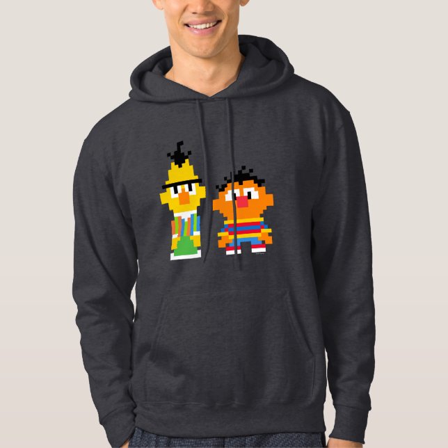 Bert und Ernie Pixel Art Hoodie (Vorderseite)