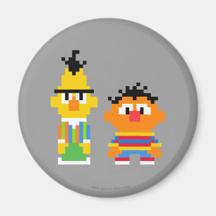 Bert und Ernie Pixel Art Magnet