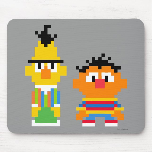 Bert und Ernie Pixel Art Mousepad (Vorne)