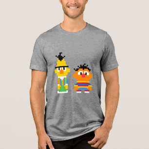 Bert und Ernie Pixel Art Tri-Blend Shirt