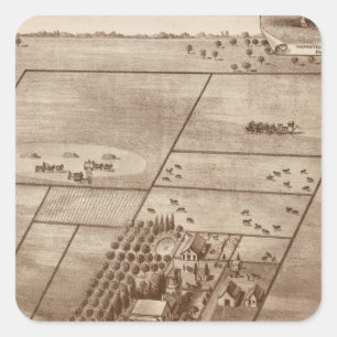 Bertch-Ranch Quadratischer Aufkleber