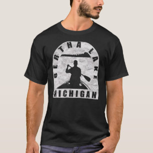 Bertha Lake Canoeing Michigan T-Shirt
