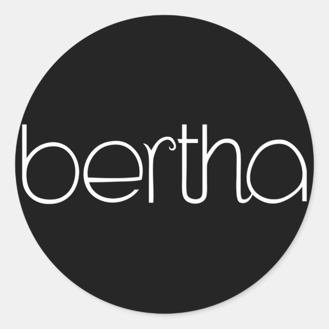 Bertha White Sticker (Vorderseite)