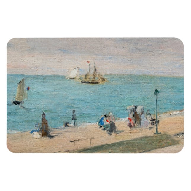 Berthe Morisot - Am Strand, Les Petites-Dalles Magnet (Horizontal)