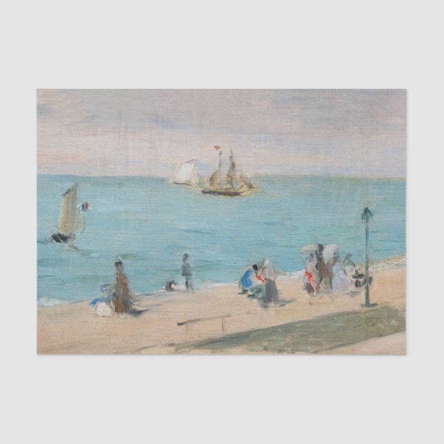 Berthe Morisot - Am Strand, Les Petites-Dalles Seidenpapier (Vorderseite)