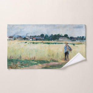 Berthe Morisot - Auf dem Weizenfeld in Gennevillie Badhandtuch Set