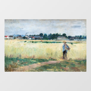 Berthe Morisot - Auf dem Weizenfeld in Gennevillie Fensteraufkleber