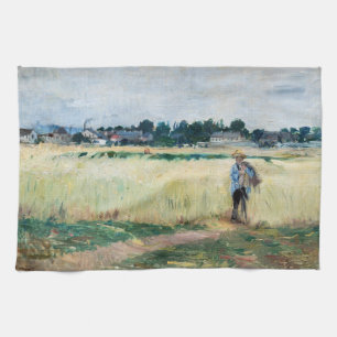 Berthe Morisot - Auf dem Weizenfeld in Gennevillie Geschirrtuch
