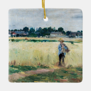 Berthe Morisot - Auf dem Weizenfeld in Gennevillie Keramikornament
