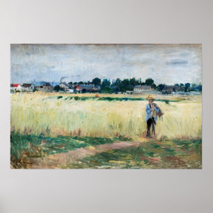 Berthe Morisot - Auf dem Weizenfeld in Gennevillie Poster