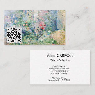 Berthe Morisot - Der Garten in Bougival - QR Code Visitenkarte