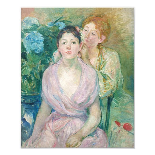 Berthe Morisot - Die Horstensia / Die beiden Schwe Fotodruck (Vorne)