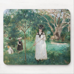 Berthe Morisot - Die Schmetterlingsjagd Mousepad