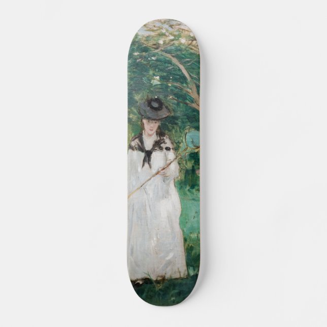 Berthe Morisot - Die Schmetterlingsjagd Skateboard (Vorderseite)
