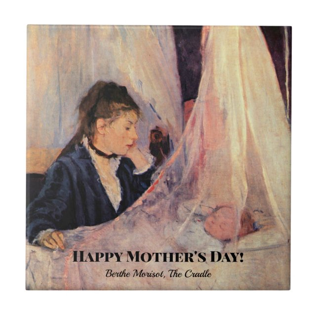 Berthe Morisot, die Wiege, Fliese (Vorderseite)