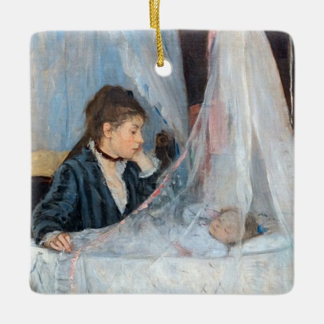Berthe Morisot - Die Wiege Keramikornament (Vorderseite)