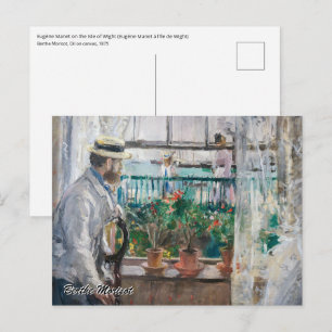 Berthe Morisot - Eugene Manet auf der Isle of Wigh Postkarte