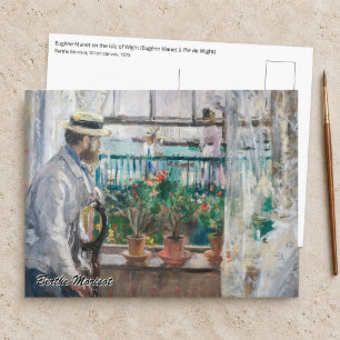 Berthe Morisot - Eugene Manet auf der Isle of Wigh Postkarte