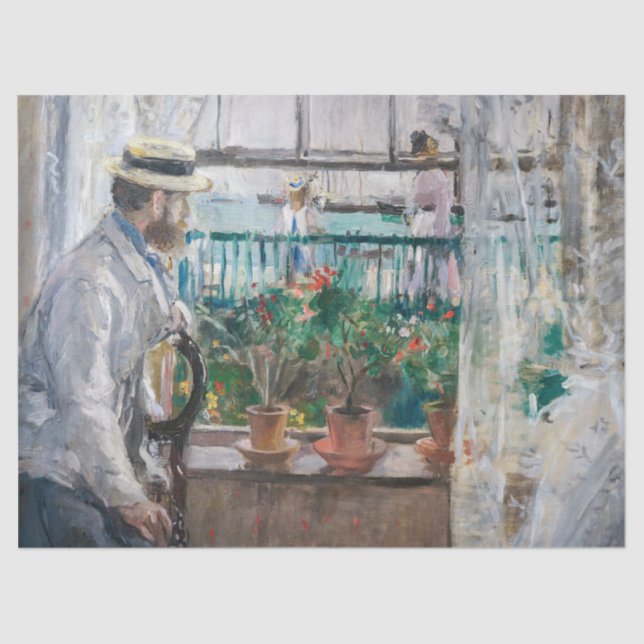 Berthe Morisot - Eugene Manet auf der Isle of Wigh Seidenpapier (Vorderseite)