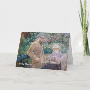 Berthe Morisot - Eugene Manet mit seiner Tochter Karte