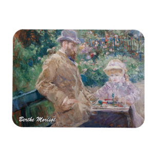 Berthe Morisot - Eugene Manet mit seiner Tochter Magnet