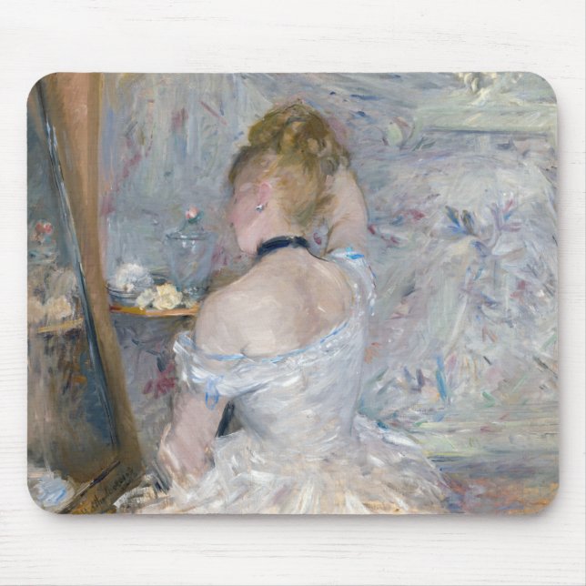Berthe Morisot - Frau in ihrer Toilette Mousepad (Vorne)