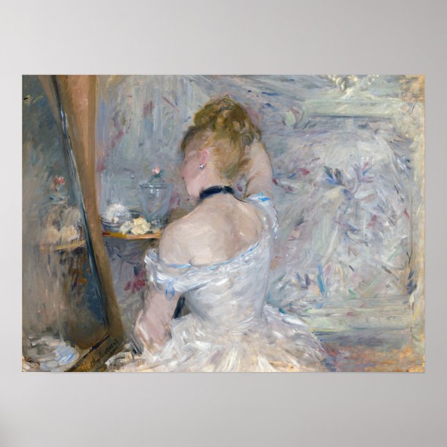 Berthe Morisot - Frau in ihrer Toilette Poster (Vorne)
