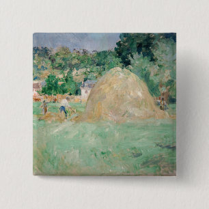 Berthe Morisot - Heuhaufen in Bougival Button